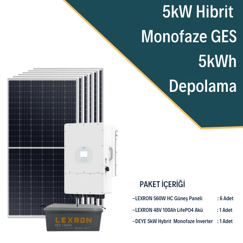 5kW MONOFAZE HİBRİT SİSTEM 1 - 3