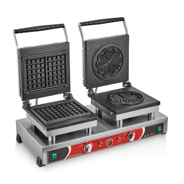 Işıkgaz Çiçek ve Kare Desenli Waffle Makinesi ürün görseli