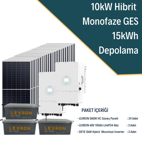 10kW MONOFAZE HİBRİT SİSTEM 2 - 8