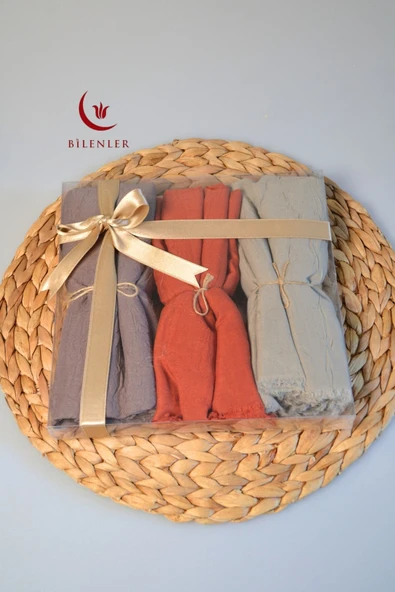 Bambu Kraş Şal – 75x210 cm | Nefes Alabilir, Terletmez, Tok Duruşlu Mevsimlik Kumaş (3'lü Kutu) - 5