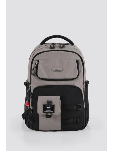 Ççs Dayanıklı ve Konforlu Siyah Gri Spor, Okul Sırt Çantası (51929)