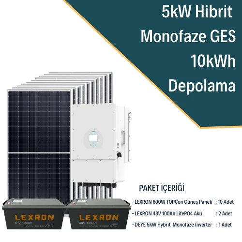 5kW MONOFAZE HİBRİT SİSTEM 2 - 10