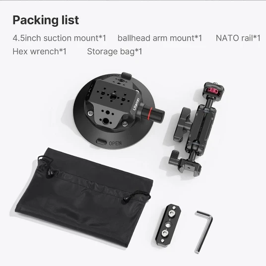 Ulanzi SC-02 Güçlü Vantuz Vakum Montaj Kiti - Resim 8