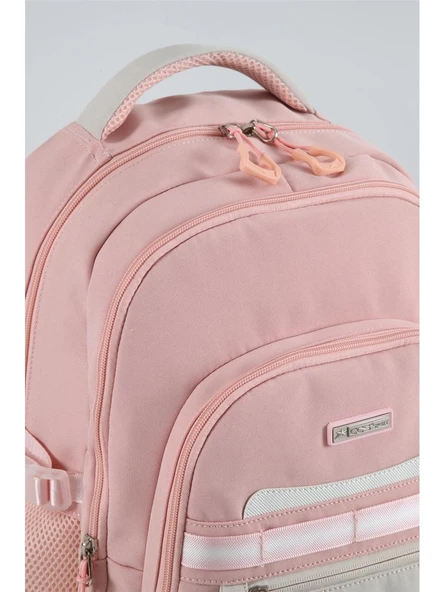 Ççs Su Geçirmez Kumaş Çocuk Çok Gözlü Pembe Ortopedik Sırt Okul Çantası 51928 - 3