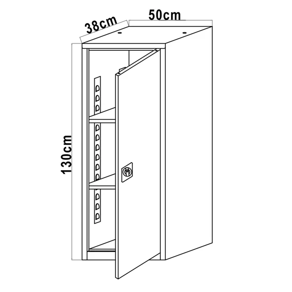 Çelik Dosya Dolabı Metal Dolap Ofis Dolapları Arşiv , Garaj , Bahçe , Kiler , Balkon 50X38X130 - 6