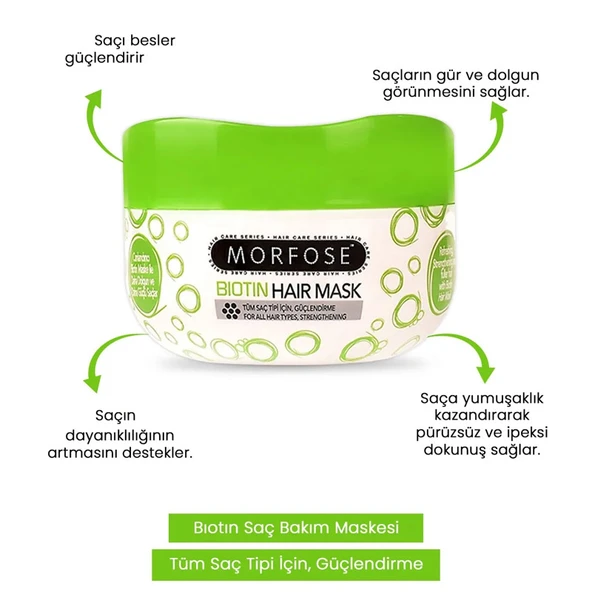 Morfose Biotin Hair Mask 500 ml - Resim 2