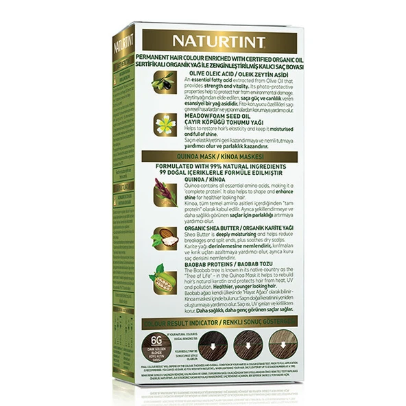 Naturtint Doğal Saç Boyası - 6G Koyu Altın Sarı - Resim 4