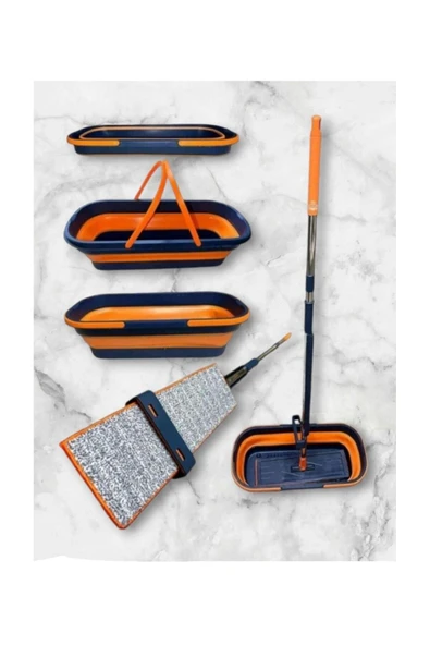 ELCY Katlanır Mop Kendinden Sıkmalı Mikrofiber Pratik Temizlik Mopu