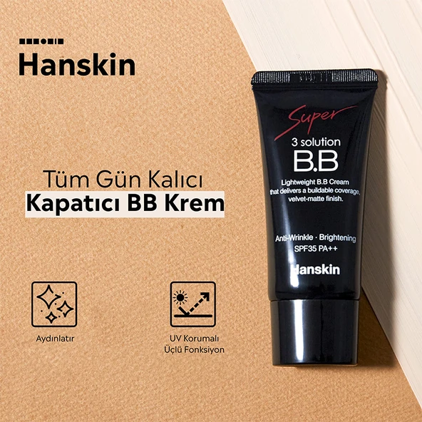 Hanskin Super 3 Solution BB Cream SPF 35 PA++ 30 g - Resim 4