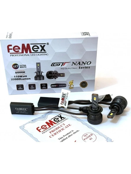 Skoda Octavia III 2013-2020 Kısa Far GT Nano Beyaz H7 Mini Led Xenon Şimşek Etkili 22000 Lümen - Resim 3