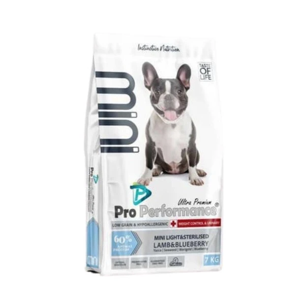 Pro Performance Light Mini Irk Kuzulu ve Yaban Mersinli Diyet Kısırlaştırılmış Yetişkin Köpek Maması 7 Kg ürün görseli 1