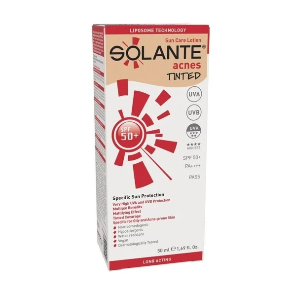 Solante Acnes Tinted Losyon SPF 50+ 50 ml - Resim 2