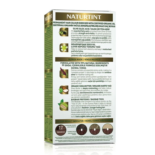 Naturtint Doğal Saç Boyası - 7.7 Doğal Teide Kahvesi - Resim 4
