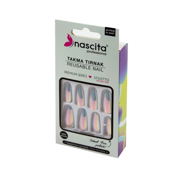 Nascita 24lü Takma Tırnak Hologram - 197 - Resim 2