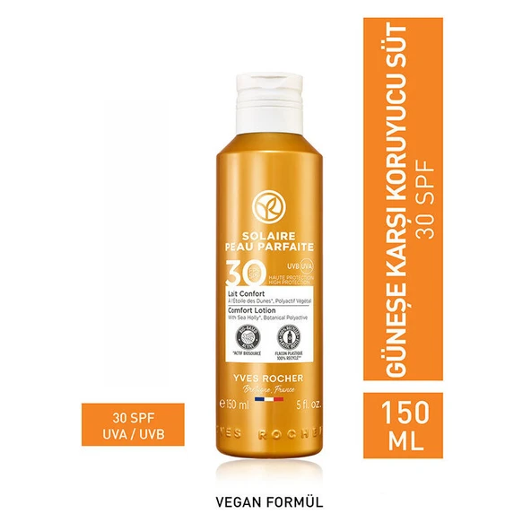 Yves Rocher Solaire Peau Parfaite Spf 30 Güneşe Karşı Koruyucu Süt 150 ml - 8