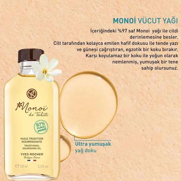 Yves Rocher Monoi Vücut Yağı 100 ml - Resim 3