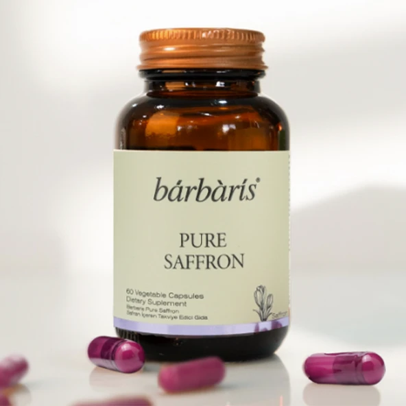 Barbaris Pure Saffron Takviye Edici Gıda 60 Bitkisel Kapsül - Resim 2