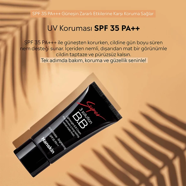 Hanskin Super 3 Solution BB Cream SPF 35 PA++ 30 g - Resim 3