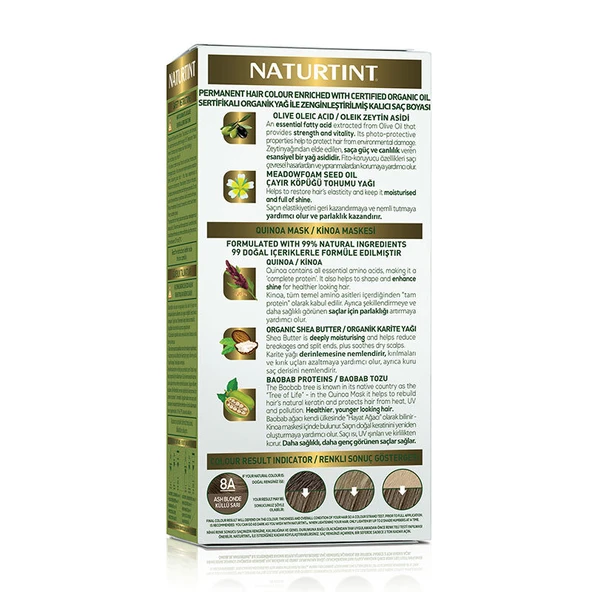 Naturtint Doğal Saç Boyası - 8A Kül Sarısı - Resim 4