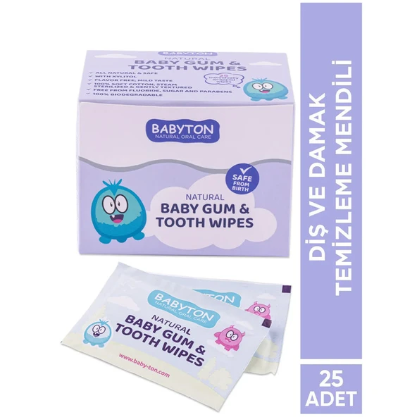 Babyton Bebekler İçin Diş Ve Damak Temizleme Mendili 25 adet - Resim 2
