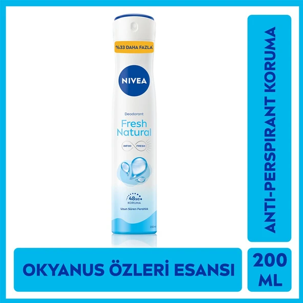Nivea Fresh Natural Hızlı Koruma Deodorant 150 ml - Resim 2