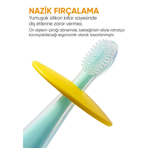 Babyton Silikon Bebek Diş Fırçası - Resim 3