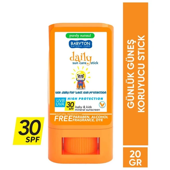 Babyton Bebek ve Çocuklar İçin Günlük Güneş Koruyucu Stick 20 gr - Resim 3