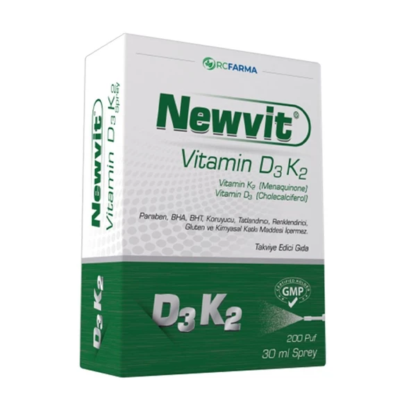 Newvit Vitamin D3K2 Sprey Takviye Edici Gıda 30 ml ürün görseli