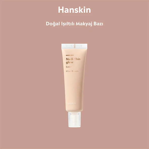 Hanskin Nudi Thin Glow Base - Cool Blossom 30 ml - Resim 6