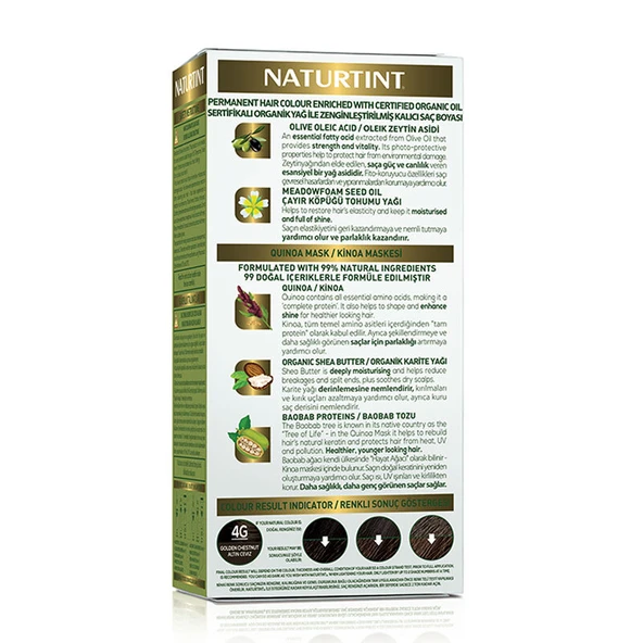 Naturtint Doğal Saç Boyası - 4G Altın Kestane - Resim 4