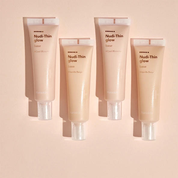 Hanskin Nudi Thin Glow Base - Vanilla Beige 30 ml - Resim 2