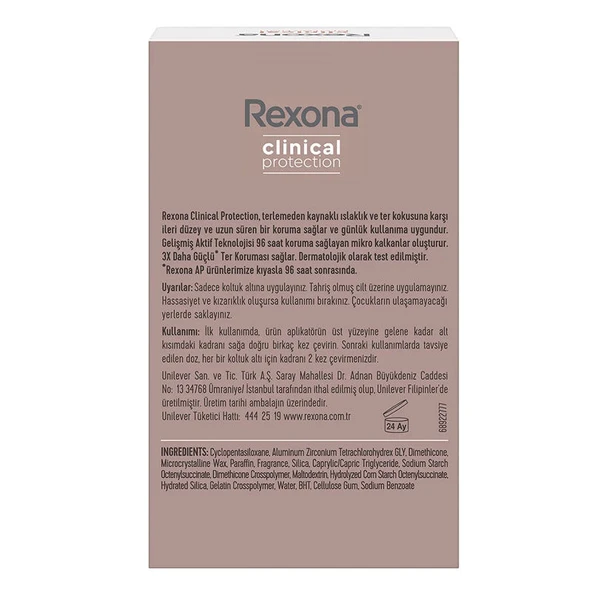 Rexona Clinical Protection Shower Clean Stick Deodorant 45 ml - Resim 3