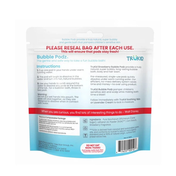 Trukid Bubble Podz Çilek Kokulu Banyo Köpüğü 10lu - Resim 3