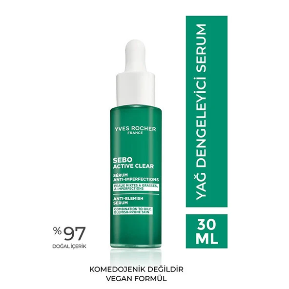 Yves Rocher Sebo Active Clear Vegetal Yağ Dengeleyici Cilt Serumu 30 ml ürün görseli