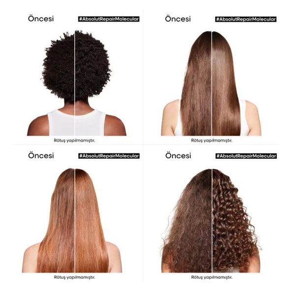 Loreal Professionnel Absolut Repair Molecular Yıpranmış Saçlar İçin Maske 150 ml - Resim 3