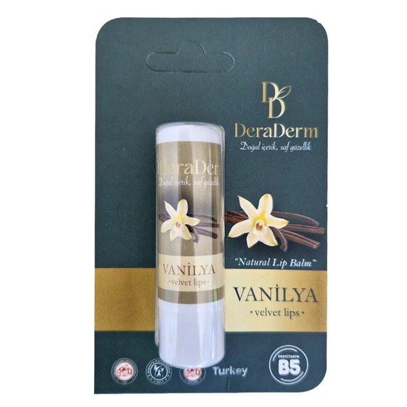 Deraderm Natural Lip Balm Vanilya 5 gr ürün görseli
