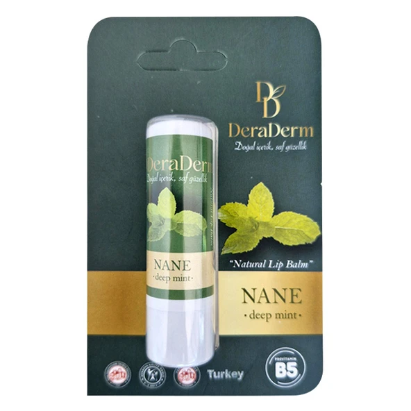 Deraderm Natural Lip Balm Nane 5 gr ürün görseli