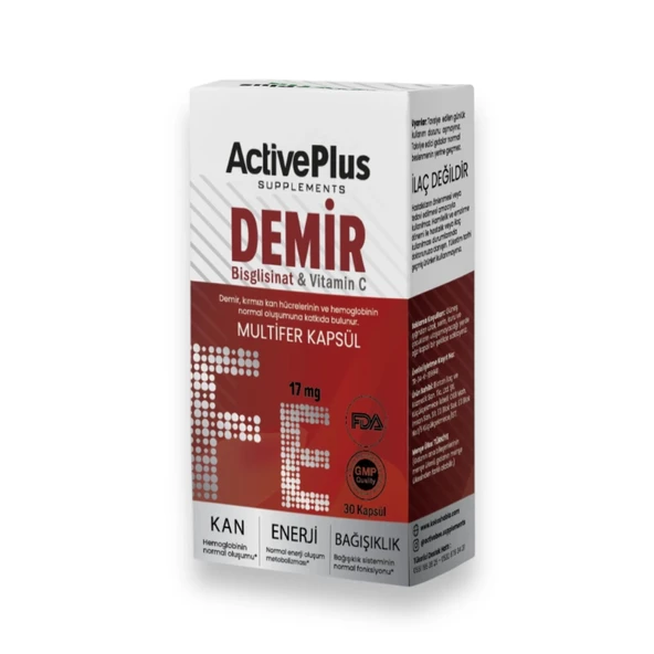 ActivePlus Multifer Takviye Edici Gıda 30 Kapsül ürün görseli