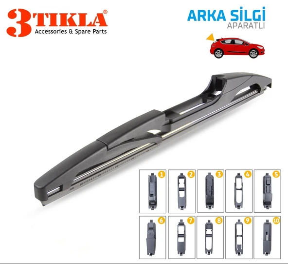 Arka Cam Sileceği 255mm 10 Aparatlı Universal Tüm Araçlara Uyumludur ürün görseli