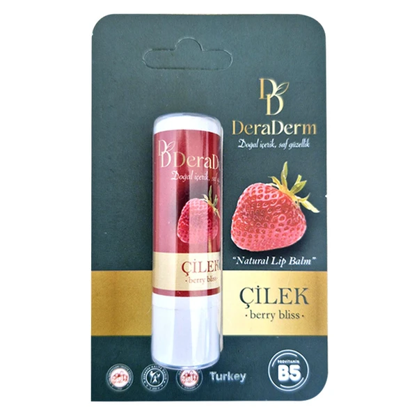 Deraderm Natural Lip Balm Çilek 5 gr ürün görseli