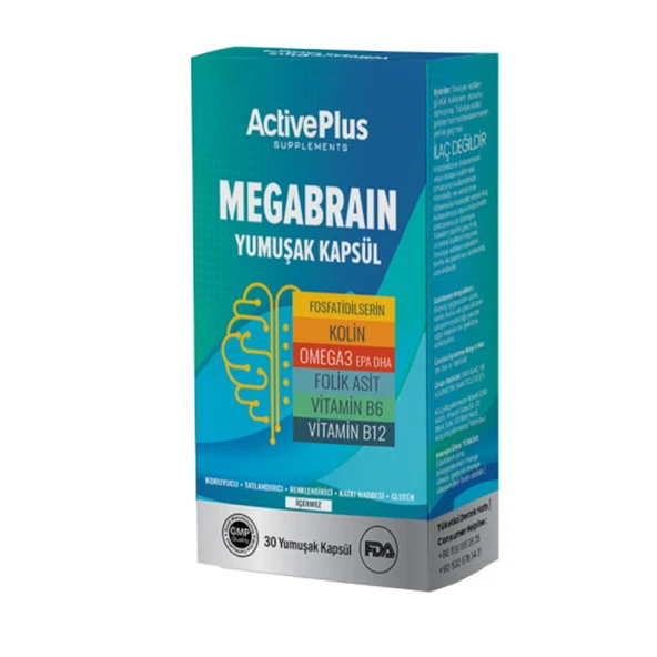 ActivePlus Megabrain Takviye Edici Gıda 30 Yumuşak Kapsül ürün görseli