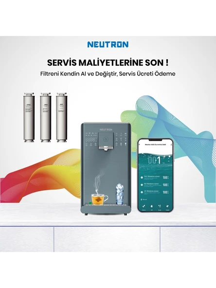 Neutron NTL-SU20C6WB Akıllı Sıcak Soğuk Su Arıtma Cihazı Pompalıdır Ve Su Tankı Olmadan Arıtır Mobil Uygulama Kullanımı - 3