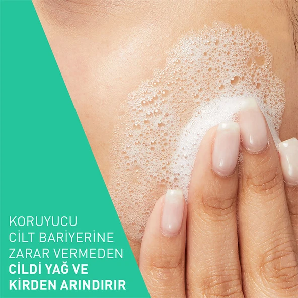 CeraVe Normal Ve Yağlı Ciltler İçin Köpüren Temizleyici 473 ml - Refill - Resim 3