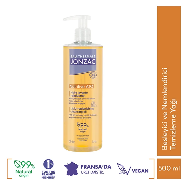 Eau Thermale Jonzac Nutritive Ato Lipid Replenishing Cleansing Oil 500 ml - Resim 2