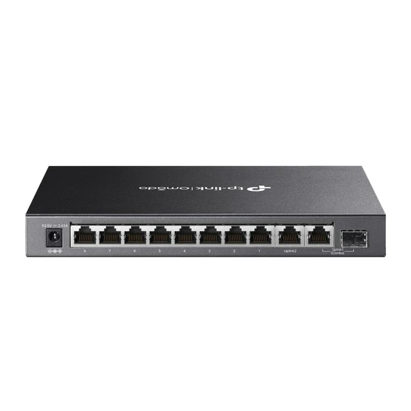 Omada Tp-Link DS110GMP 8 Port 10-100-1000 Poe+ Switch 1 Port SFP + 1 Port Uplink Çelik Kasa Rack ürün görseli 1