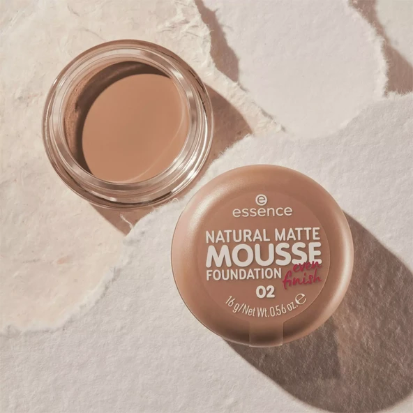 Essence Natural Matte Mousse Foundation 02 - 16gr - Resim 5