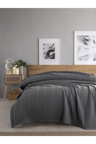 Sevim Tek Kişilik Waffle Pike 160x230cm, %100 Pamuk, Petek Tasarım Pike - Resim 2