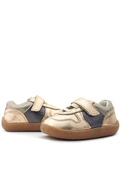 Rakerplus Bob Hakiki Deri Bakır Barefoot Cırtlı Lastikli Bebek Sneaker Ayakkabı - 8
