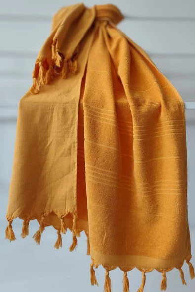 Sevim %100 Pamuk Havlu Peştemal 90x170cm - Yumuşak Plaj Havlusu - Resim 9