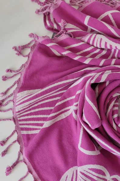 Sevim Jakarlı Müslin Plaj Havlusu - %100 Pamuk Peştemal -Yumuşak Ve Emici - 90x170 Cm - 11